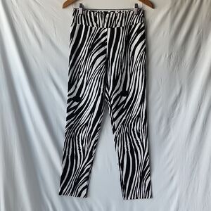 Krazy Larry Zebra Print Crop Stretchy Pants Size 4
